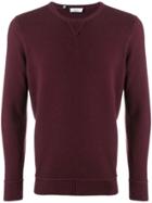 Closed Crew Neck Jumper - Red