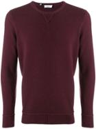 Closed Crew Neck Jumper - Red