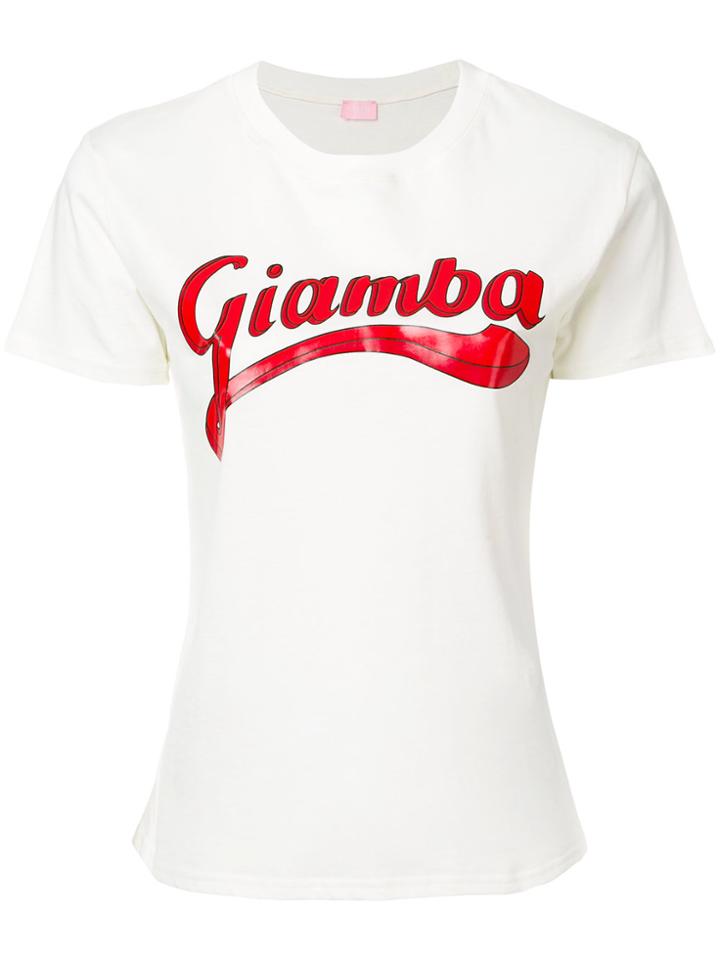 Giamba Logo Print T-shirt - White