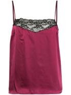 Etro Lace Trimmed Slip Top - Red