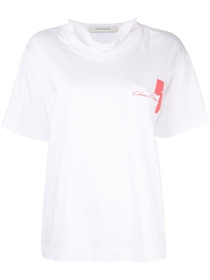 Cédric Charlier Embroidered Logo T-shirt - White
