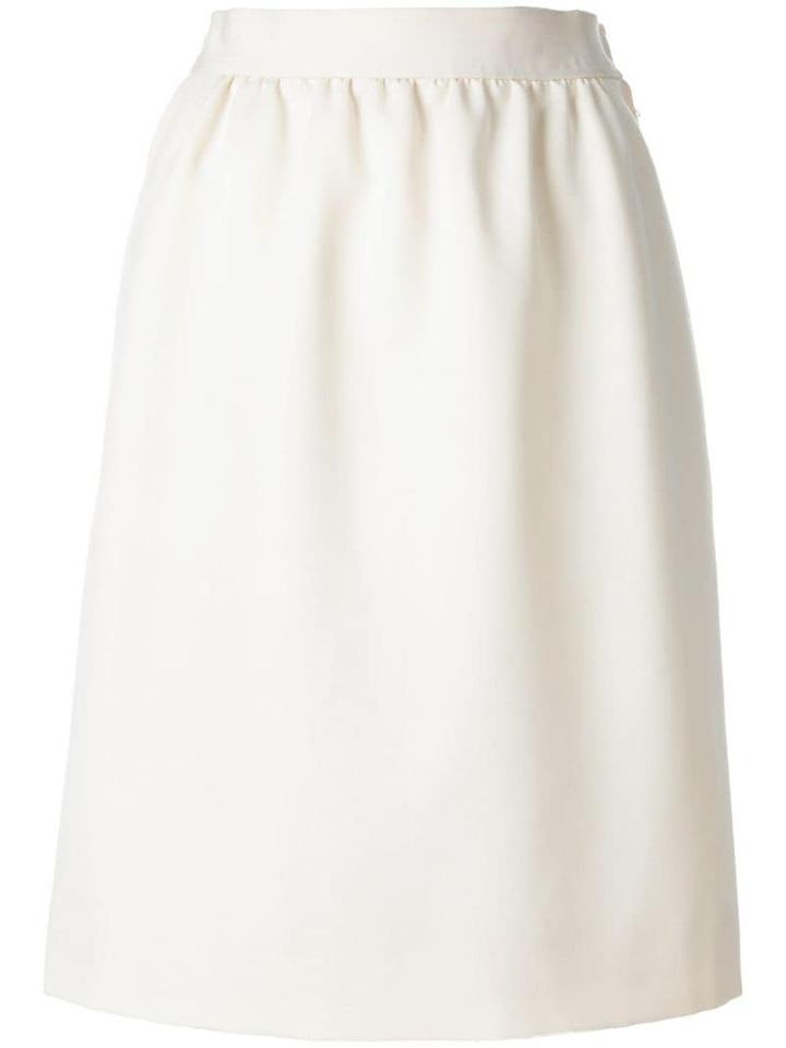 Yves Saint Laurent Pre-owned Gathered Skirt - Neutrals