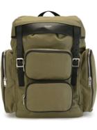Saint Laurent Délavé Backpack, Green, Calf Leather/pvc