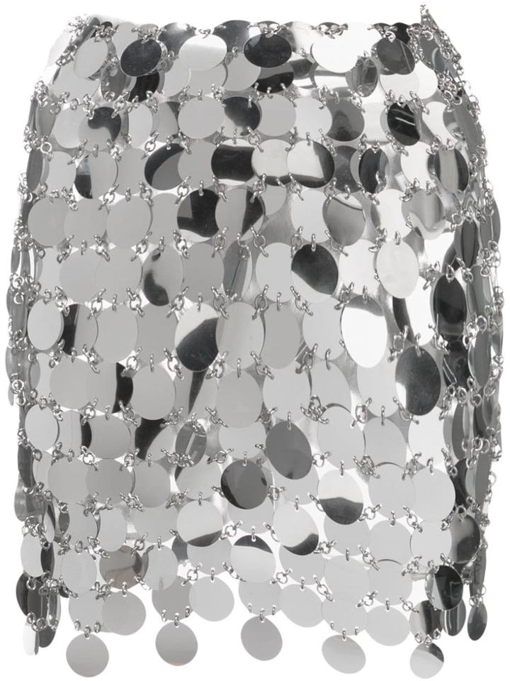 Paco Rabanne Mirrored Skirt - Grey