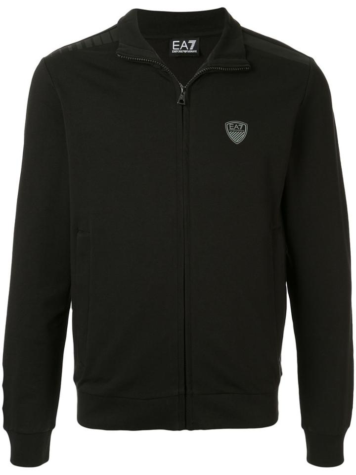 Ea7 Emporio Armani Chest Logo Sweatshirt - Black