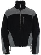 Gmbh Black And Grey Zipped Fleece Jacket