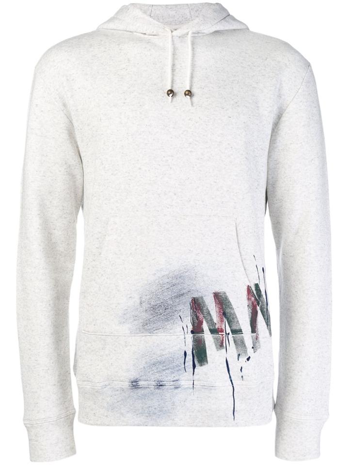 Mr & Mrs Italy Graffiti Print Hoodie - Grey