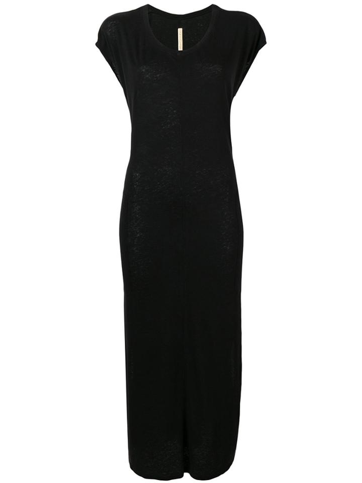 Raquel Allegra Long Round Neck Dress - Black