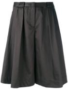 Jil Sander Navy - Pleated Wide-leg Shorts - Women - Cotton/acetate/cupro - 36, Women's, Green, Cotton/acetate/cupro