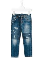 Dsquared2 Kids - Destroyed Effect Jeans - Kids - Cotton - 6 Yrs, Blue