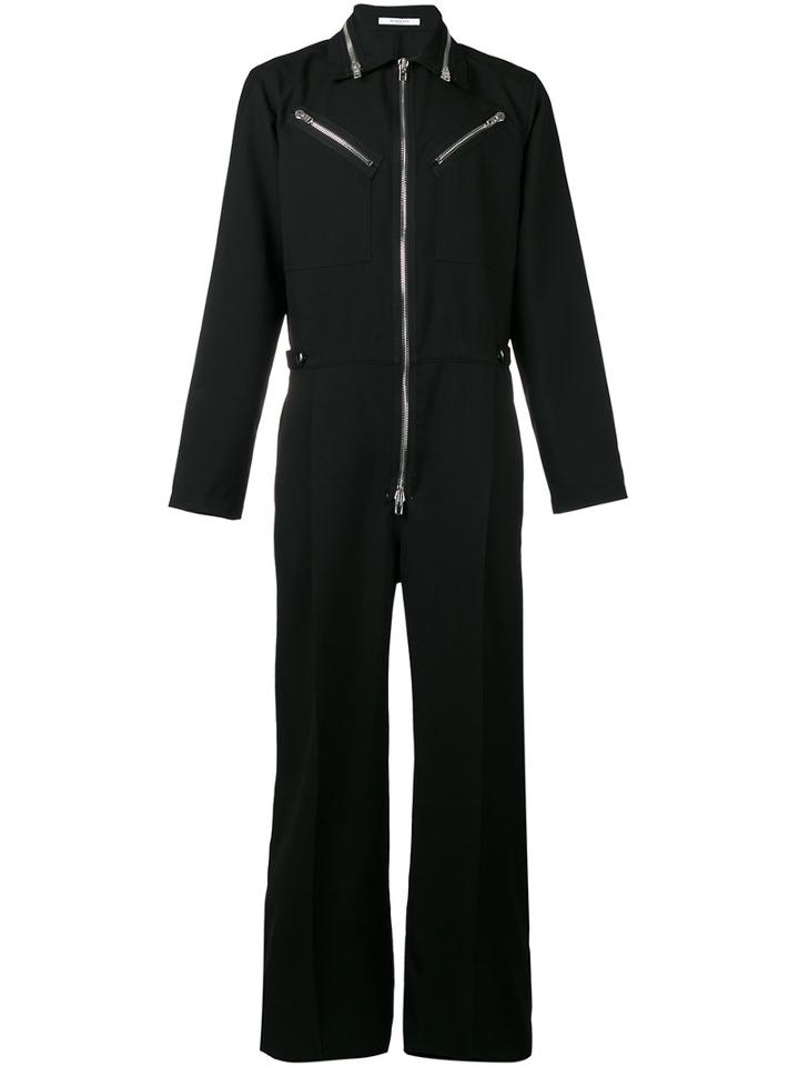 Givenchy Zipped Jumpsuit, Men's, Size: Large, Black, Wool