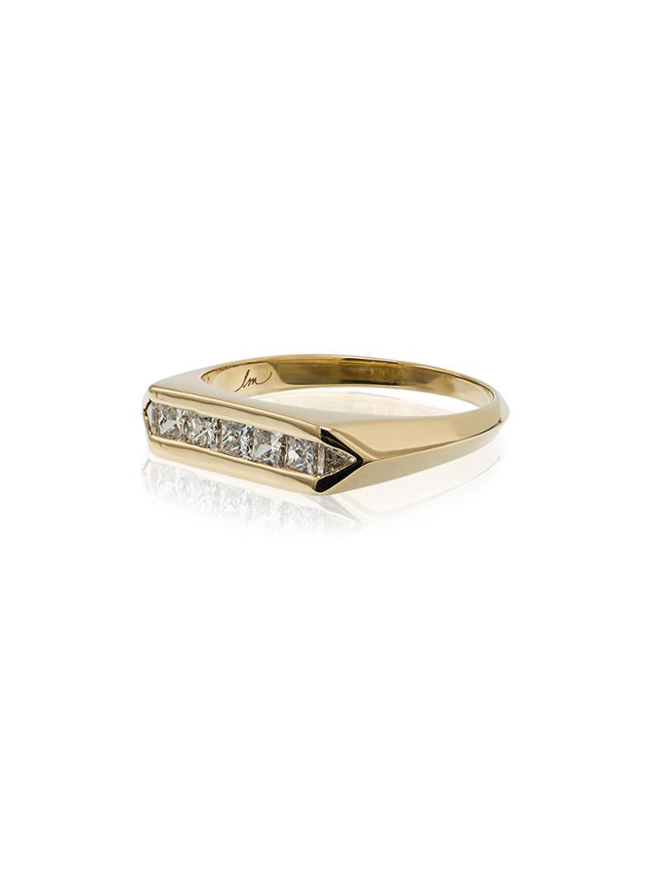 Lizzie Mandler Fine Jewelry Trillion And Princess Diamond Wide Chevron