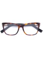Max Mara Square Frame Contrast Glasses - Brown