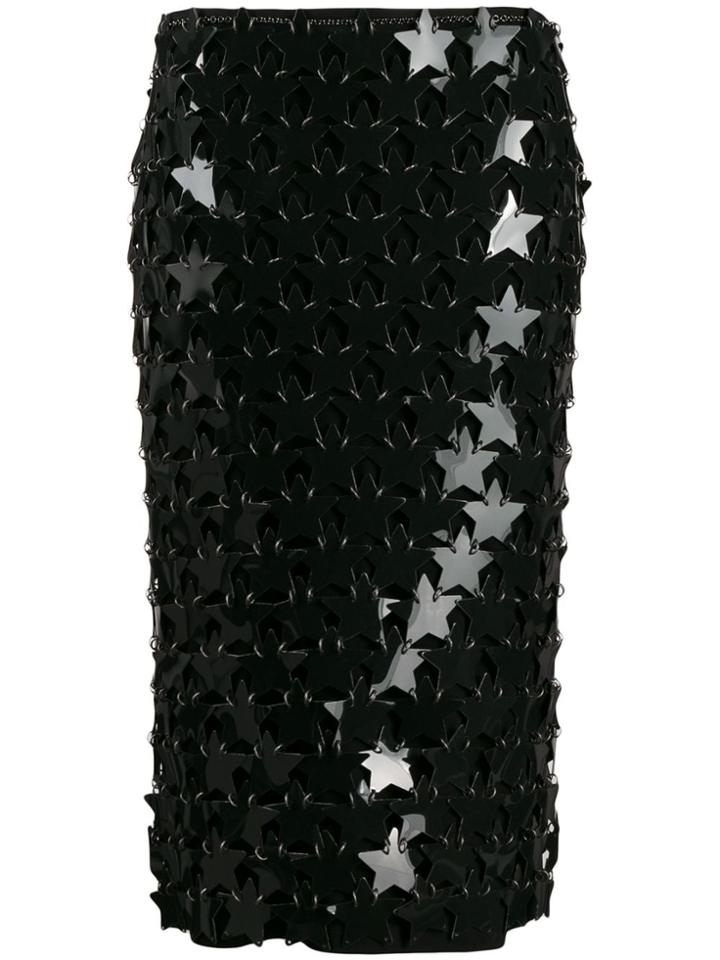 Paco Rabanne Star Chain Link Skirt - Black
