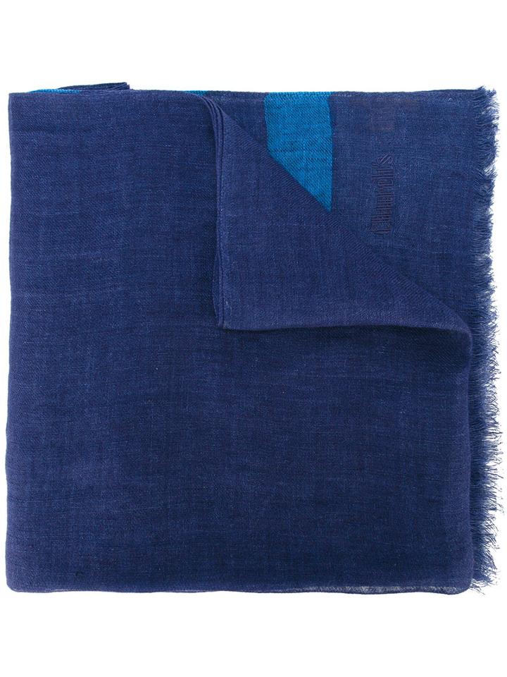 Church's Striped Scarf, Men's, Blue, Linen/flax