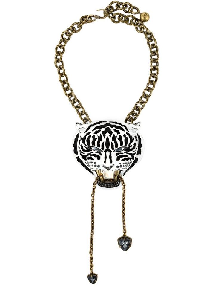 Lanvin Tiger Pendant Necklace