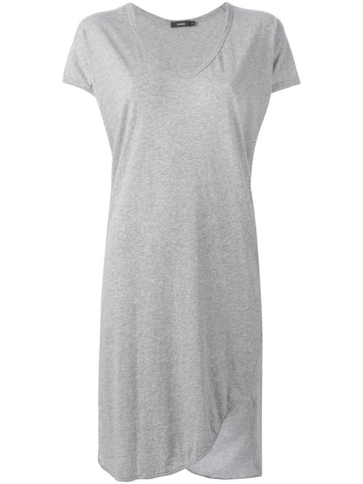 Bassike V-neck T-shirt Dress - Grey