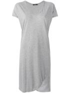 Bassike V-neck T-shirt Dress - Grey