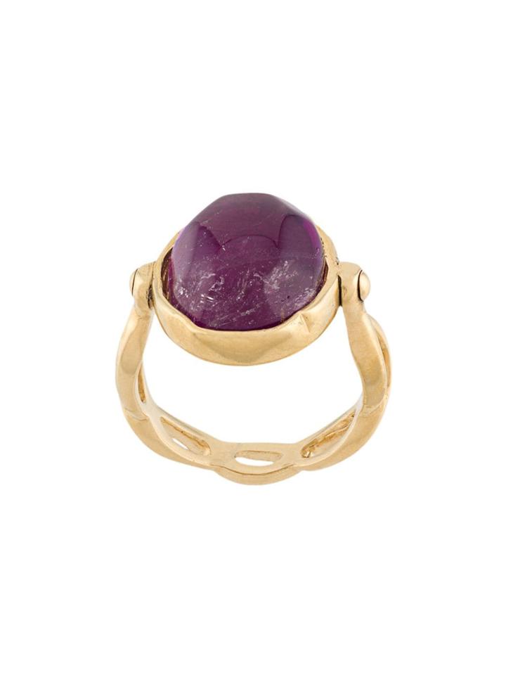 Goossens Gold-plated Cabochon Ring