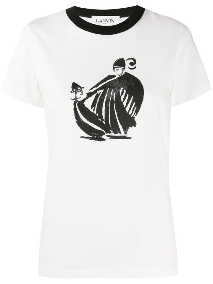 Lanvin Knight Print T-shirt - White