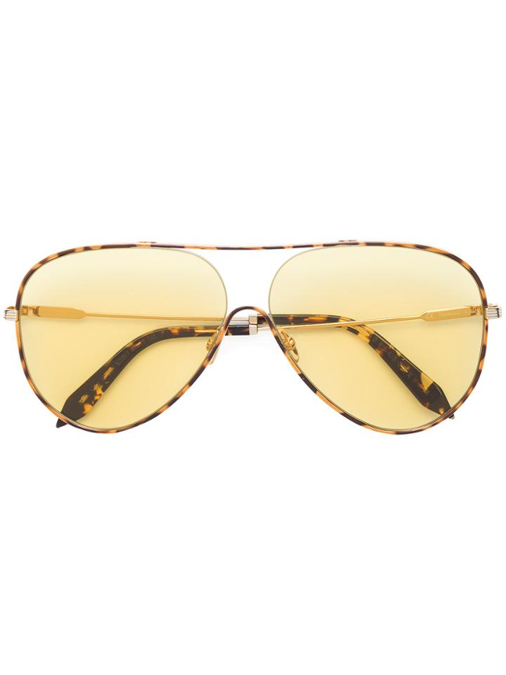 Victoria Beckham Oversized Aviator Sunglasses - Metallic