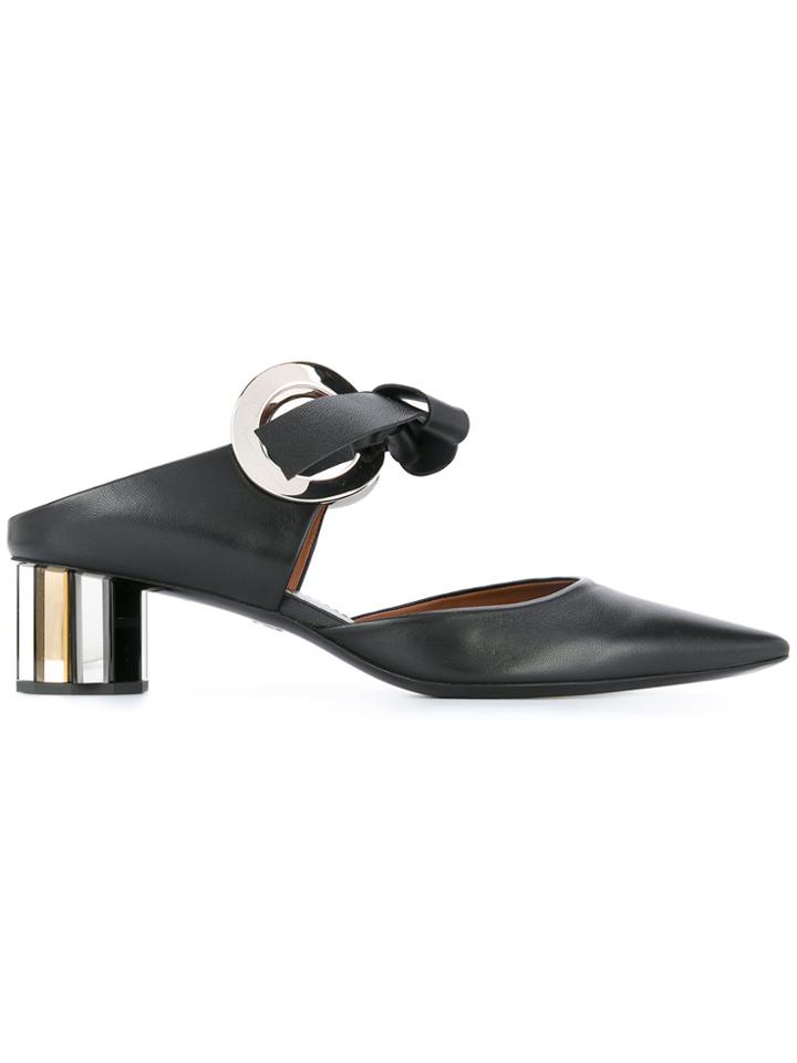 Proenza Schouler Grommet Heel Mules - Black
