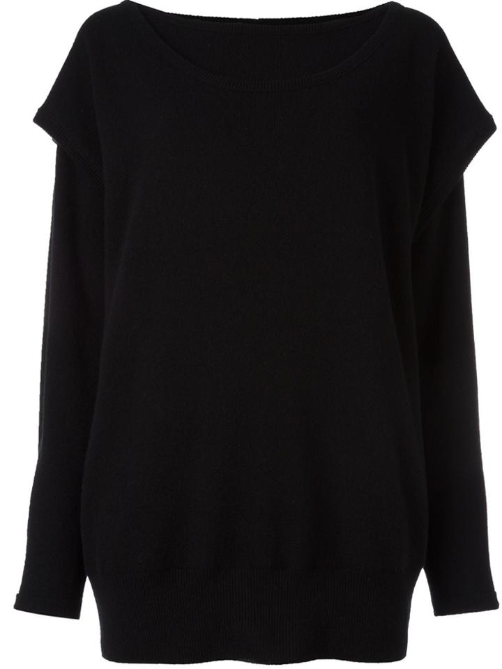 Loewe Cashmere Layered Jumper - Black