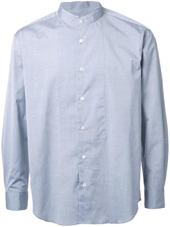 En Route Mandarin Neck Shirt, Men's, Size: 2, Grey, Cotton