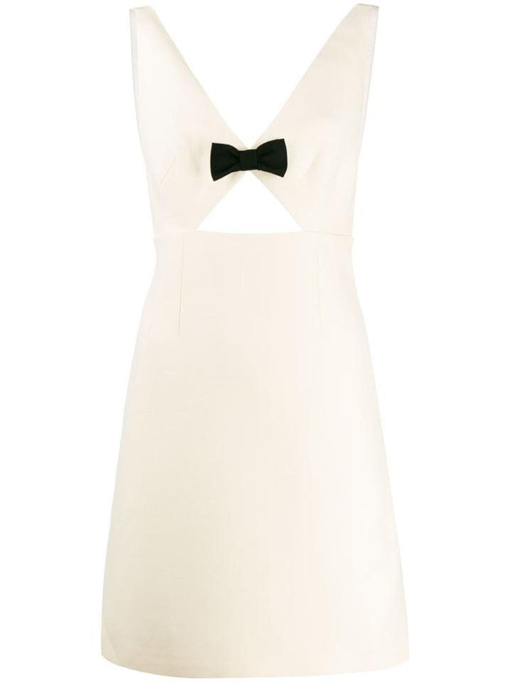 Miu Miu Cut-out Cocktail Dress - White