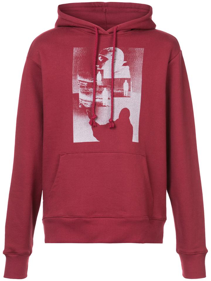 424 Fairfax Graphic Print Hoodie - Red