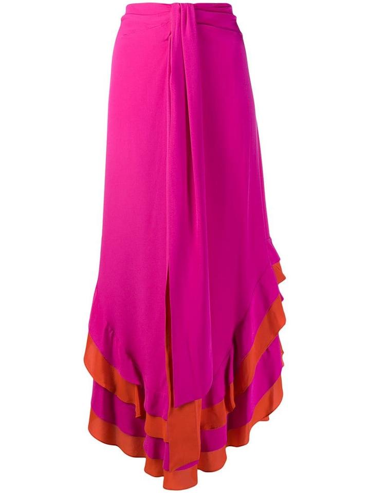Diane Von Furstenberg Ruffled Midi Skirt - Pink
