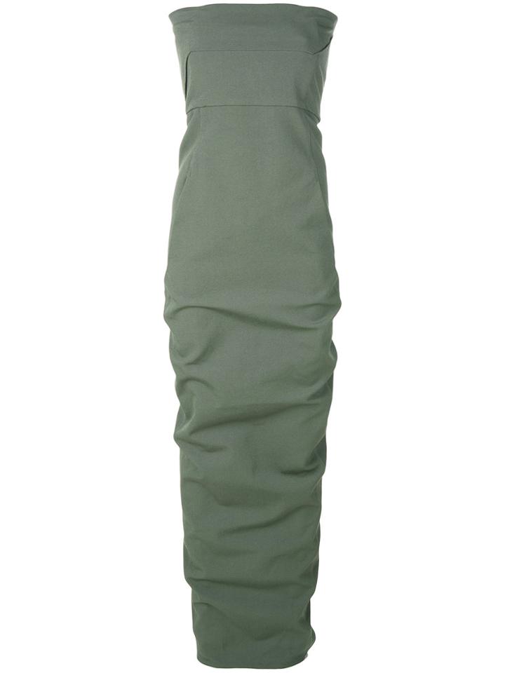 Rick Owens Strapless Evening Dress - Green