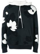 3.1 Phillip Lim - Floral Pattern Hoodie - Men - Cotton - M, Black, Cotton