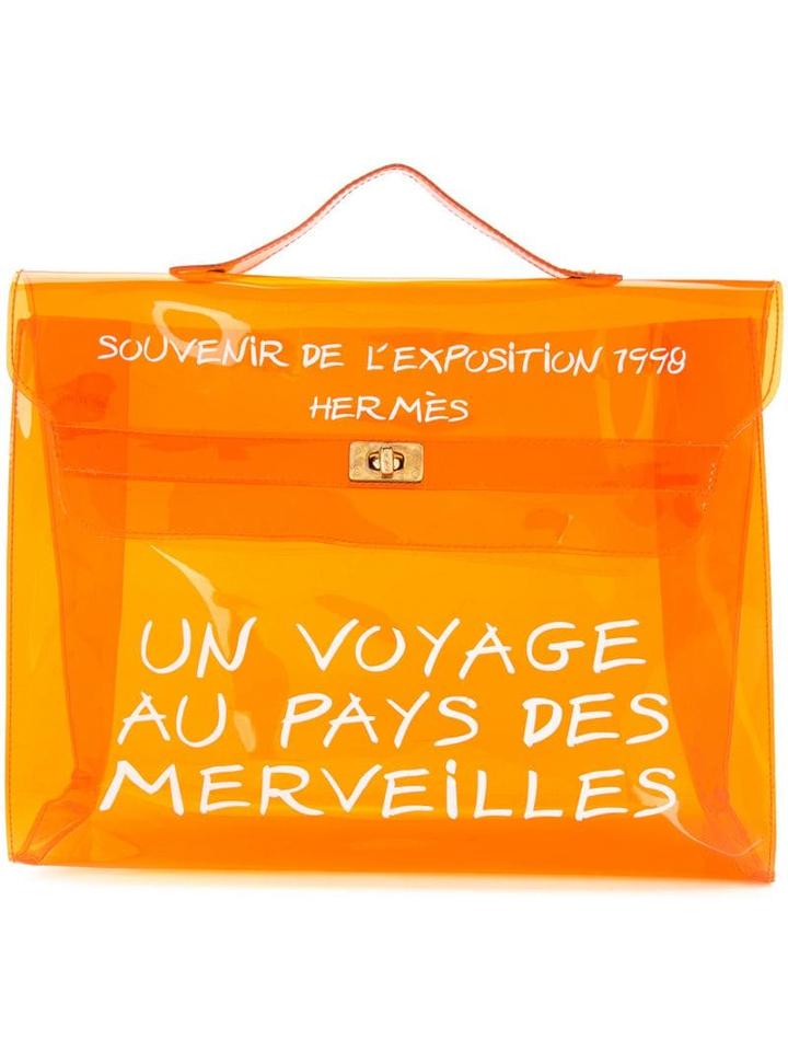 Hermès Pre-owned Vinyl Kelly Beach Bag - Orange