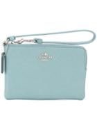 Coach - Small Wristlet Purse - Women - Leather - One Size, Blue, Leather