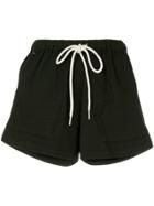 Bassike Washed Herringbone Beach Shorts - Black