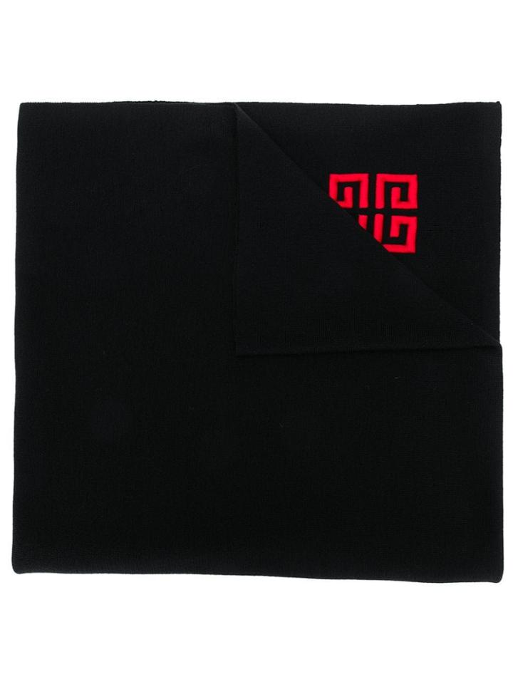 Givenchy Logo Embossed Scarf - Black