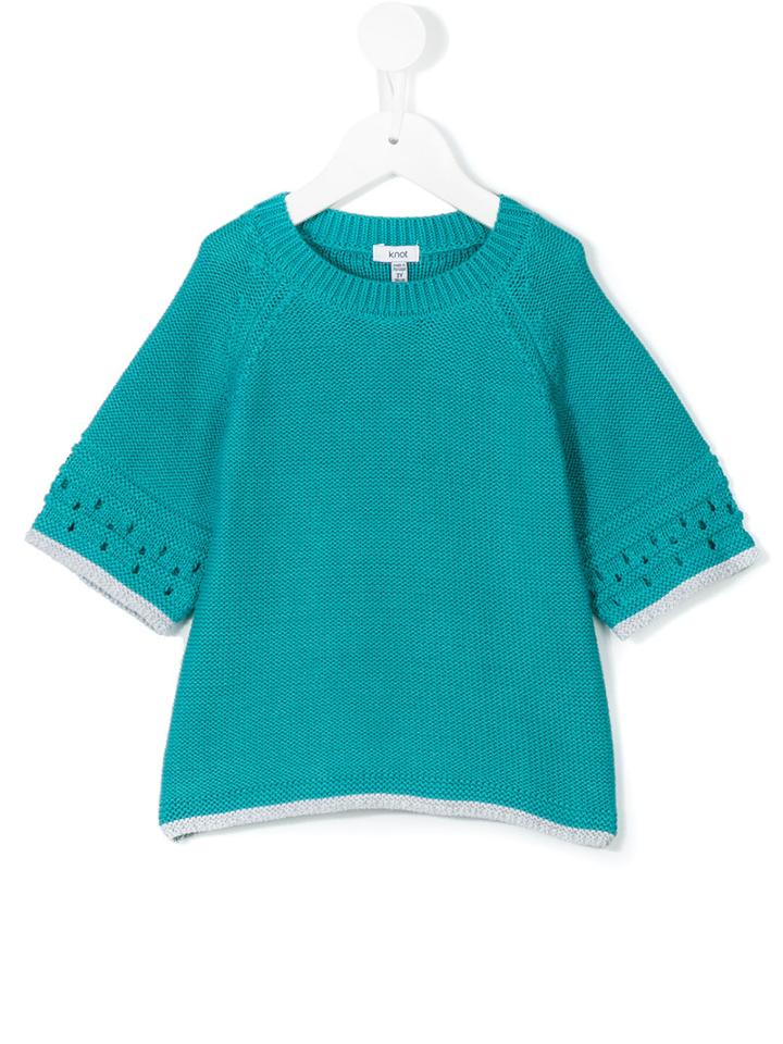 Knot - Contrast Trim Jumper - Kids - Cotton - 5 Yrs, Blue