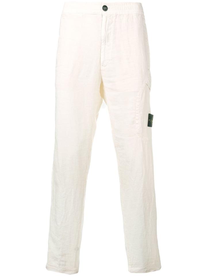 Stone Island Straight Leg Cargo Trousers - Neutrals
