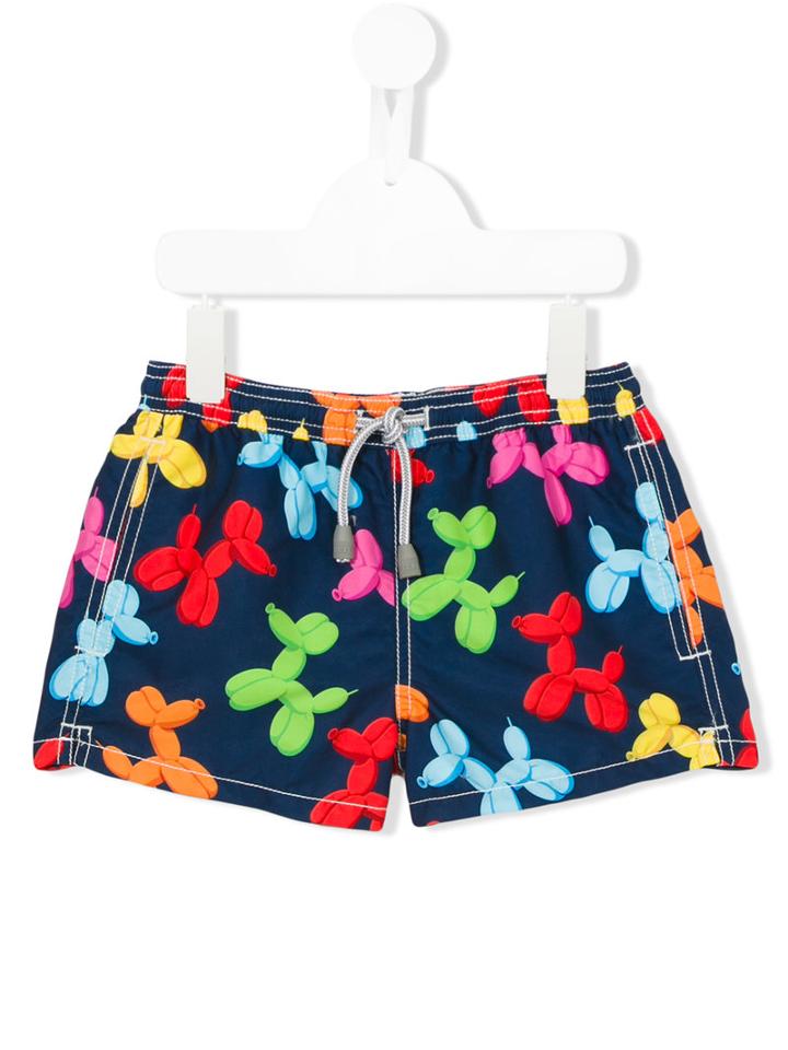 Mc2 Saint Barth Kids Balloon Animal Print Swim Shorts, Boy's, Size: 6 Yrs, Blue