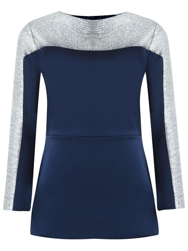 Gloria Coelho Panelled Dress - Blue