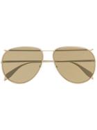 Alexander Mcqueen Eyewea Aviator Sunglasses - Gold