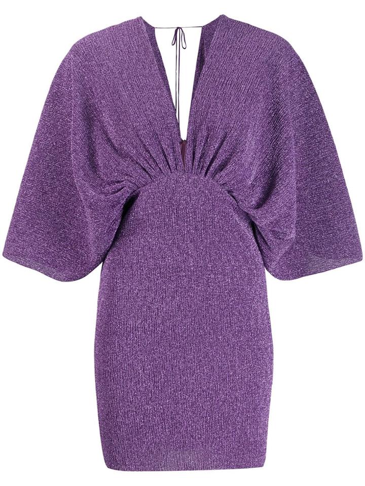 Rotate Metallic Dress - Purple