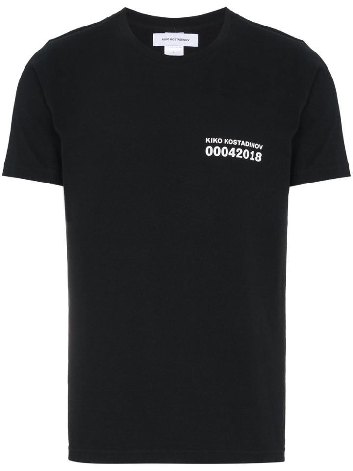 Kiko Kostadinov Black Funny How Secrets Travel T Shirt