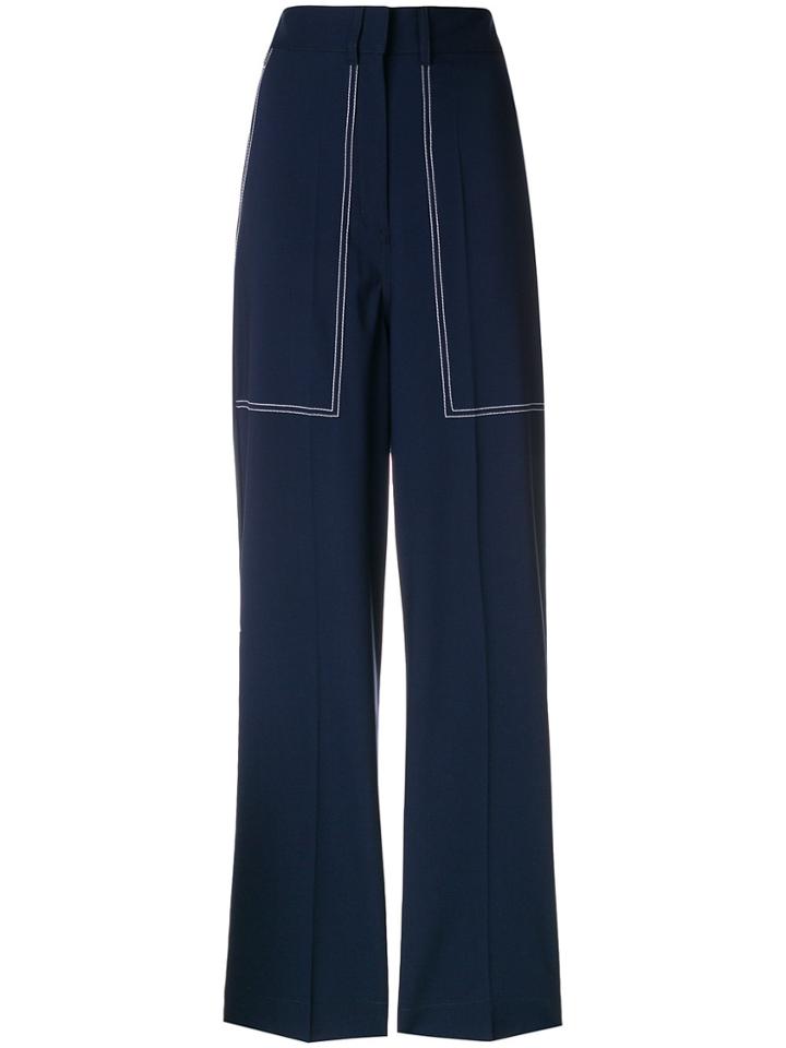 Ports 1961 Straight Leg Trousers - Blue
