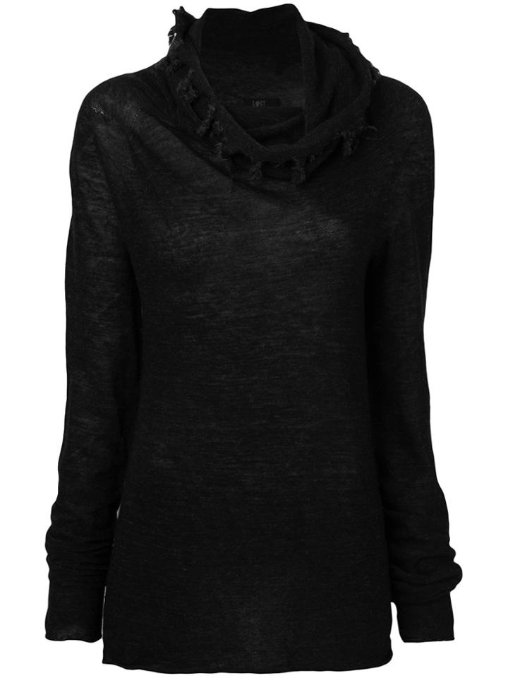Lost & Found Ria Dunn Funnel Neck Top - Black