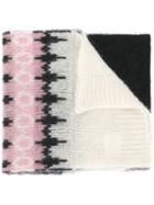 Moncler - Patterned Scarf - Women - Polyamide/mohair/wool - One Size, Black, Polyamide/mohair/wool
