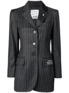 Moschino Pre-owned Pinstriped Button-down Blazer - Grey