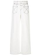 Opening Ceremony X Chloë Sevigny Patchwork Wide-leg Trousers - White