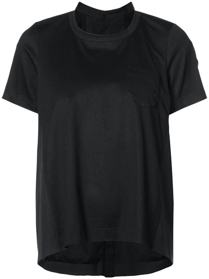Sacai Curved Hem T-shirt - Black